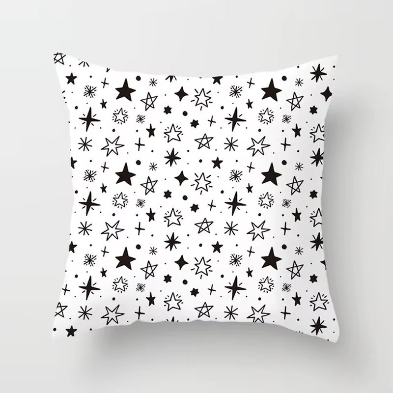 Livingroom Simple Black White Geometry Cushion Case Hot Modern Nordic Decorative Pillows Case Sofa Couch Throw Pillows Car Home