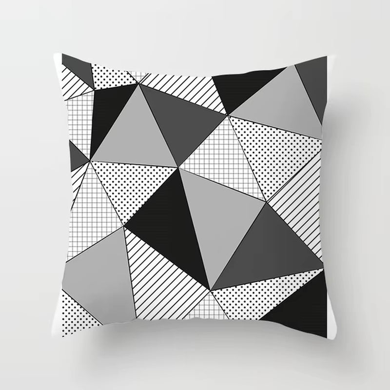 Livingroom Simple Black White Geometry Cushion Case Hot Modern Nordic Decorative Pillows Case Sofa Couch Throw Pillows Car Home
