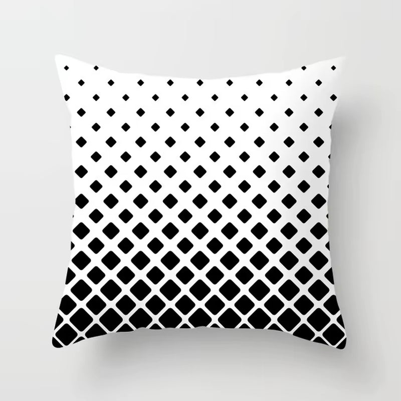 Livingroom Simple Black White Geometry Cushion Case Hot Modern Nordic Decorative Pillows Case Sofa Couch Throw Pillows Car Home