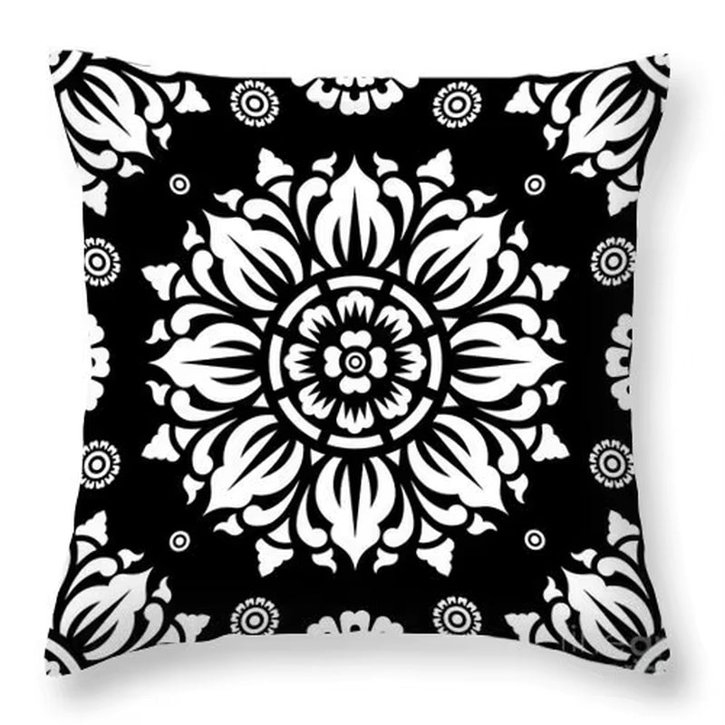 Livingroom Simple Black White Geometry Cushion Case Hot Modern Nordic Decorative Pillows Case Sofa Couch Throw Pillows Car Home