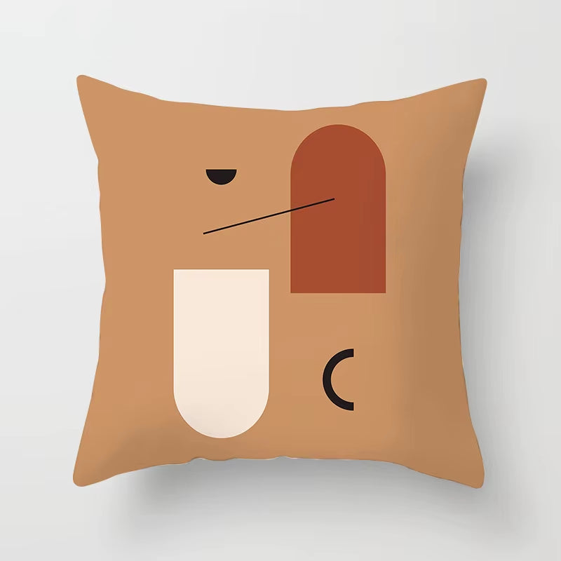 Brand New Nordic Simple Abstract Line Drawings Cushion Cases Morandi Decorative Pillows Case Modern Livingroom Sofa Throw Pillow
