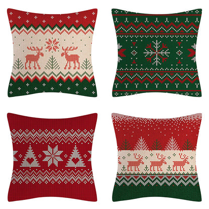 4PCS Christmas Throw Pillow Covers – Xmas Decorative Cushion Covers