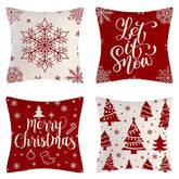 4PCS Christmas Throw Pillow Covers – Xmas Decorative Cushion Covers