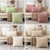 Plush Cushion Cover – Soft Textured Decorative Pillow Cover for Sofa & Living Room