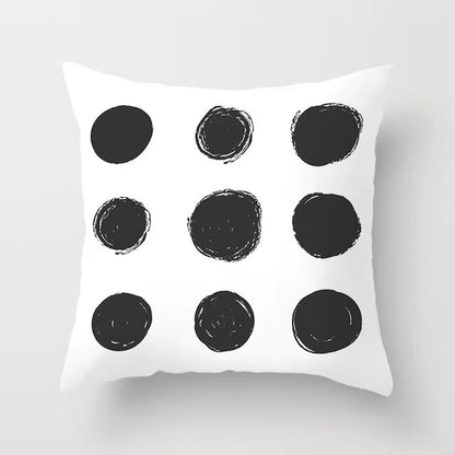 Livingroom Simple Black White Geometry Cushion Case Hot Modern Nordic Decorative Pillows Case Sofa Couch Throw Pillows Car Home