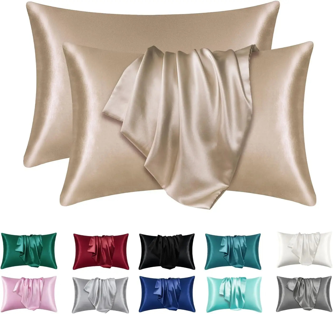 Luxury Silk Satin Pillowcase – Smooth, Cool, and Gentle on Skin &amp; Hair