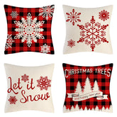 4PCS Christmas Throw Pillow Covers – Xmas Decorative Cushion Covers