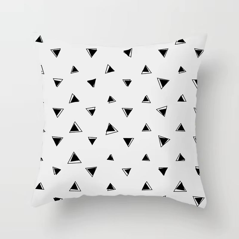 Livingroom Simple Black White Geometry Cushion Case Hot Modern Nordic Decorative Pillows Case Sofa Couch Throw Pillows Car Home