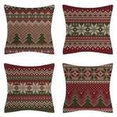 4PCS Christmas Throw Pillow Covers – Xmas Decorative Cushion Covers