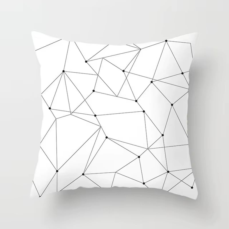 Livingroom Simple Black White Geometry Cushion Case Hot Modern Nordic Decorative Pillows Case Sofa Couch Throw Pillows Car Home