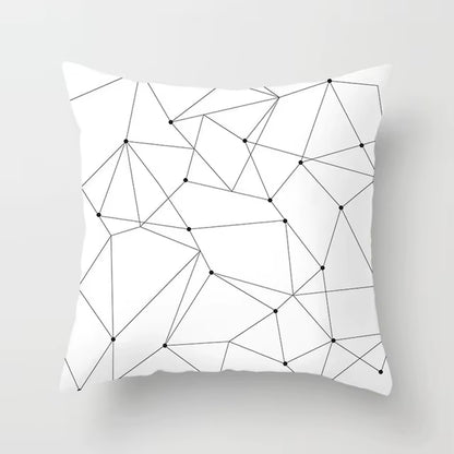 Livingroom Simple Black White Geometry Cushion Case Hot Modern Nordic Decorative Pillows Case Sofa Couch Throw Pillows Car Home