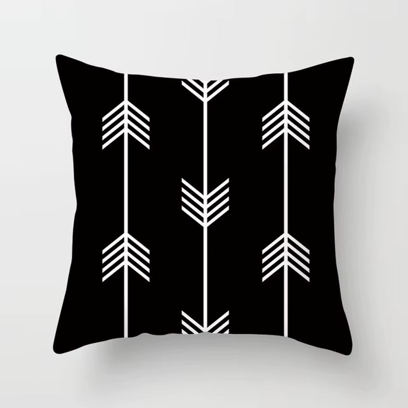 Livingroom Simple Black White Geometry Cushion Case Hot Modern Nordic Decorative Pillows Case Sofa Couch Throw Pillows Car Home