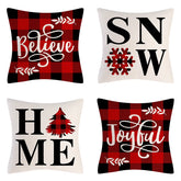 4PCS Christmas Throw Pillow Covers – Xmas Decorative Cushion Covers