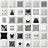 Livingroom Simple Black White Geometry Cushion Case Hot Modern Nordic Decorative Pillows Case Sofa Couch Throw Pillows Car Home
