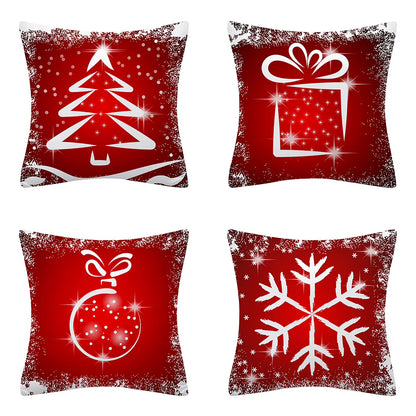 4PCS Christmas Throw Pillow Covers – Xmas Decorative Cushion Covers