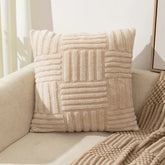 Plush Cushion Cover – Soft Textured Decorative Pillow Cover for Sofa & Living Room