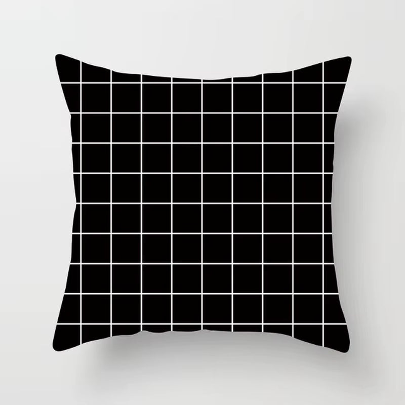 Livingroom Simple Black White Geometry Cushion Case Hot Modern Nordic Decorative Pillows Case Sofa Couch Throw Pillows Car Home