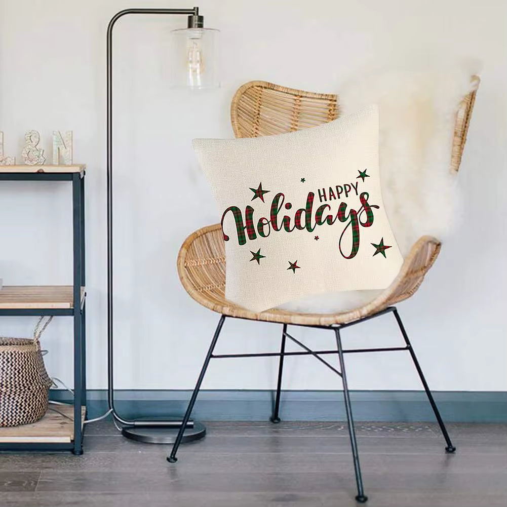 4PCS Christmas Throw Pillow Covers – Xmas Decorative Cushion Covers
