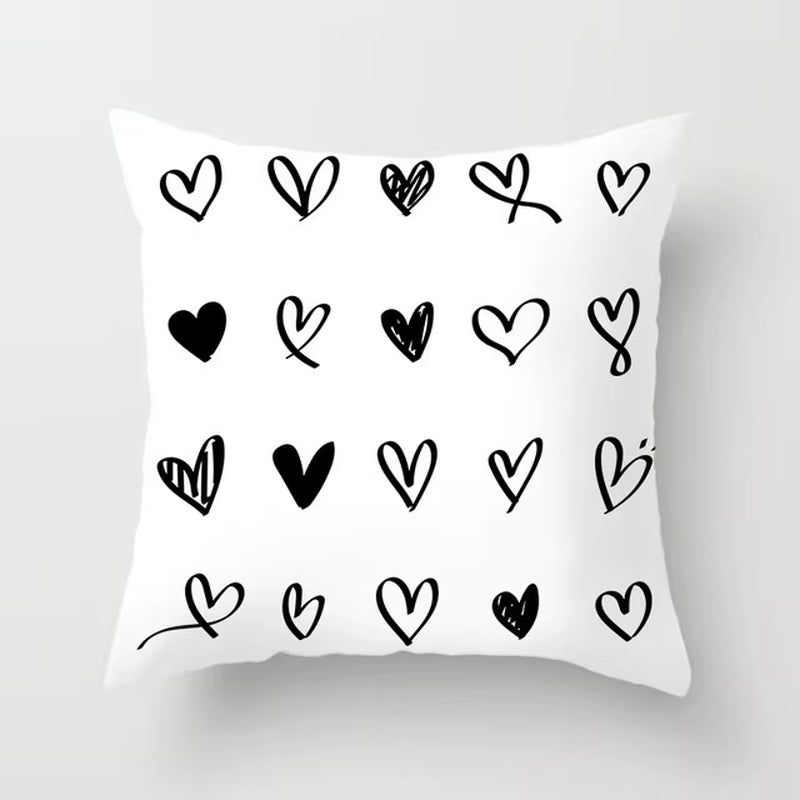 Livingroom Simple Black White Geometry Cushion Case Hot Modern Nordic Decorative Pillows Case Sofa Couch Throw Pillows Car Home