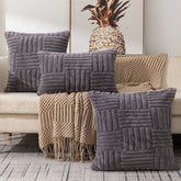Plush Cushion Cover – Soft Textured Decorative Pillow Cover for Sofa & Living Room