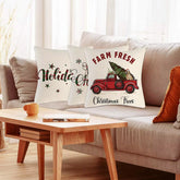 4PCS Christmas Throw Pillow Covers – Xmas Decorative Cushion Covers