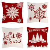 4PCS Christmas Throw Pillow Covers – Xmas Decorative Cushion Covers